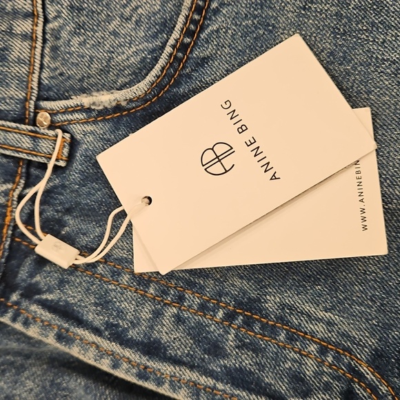 💕ANINE BING💕 Knox Jean ~ Mineral Blue 28 NWT - Picture 15 of 16